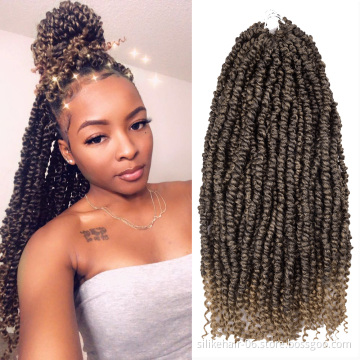 Pre twisted Curly Hair Passion Twists Synthetic Braiding Hair Extensions Passion Twist water wave Crochet Hair